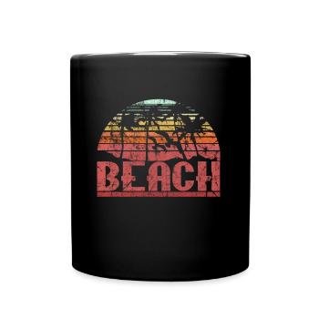 Strand - Tasse einfarbig - Schwarz - Vorne