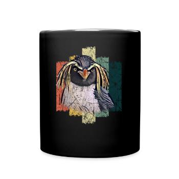 Pinguin Vogel Geschenkidee - Tasse einfarbig - Schwarz - Vorne