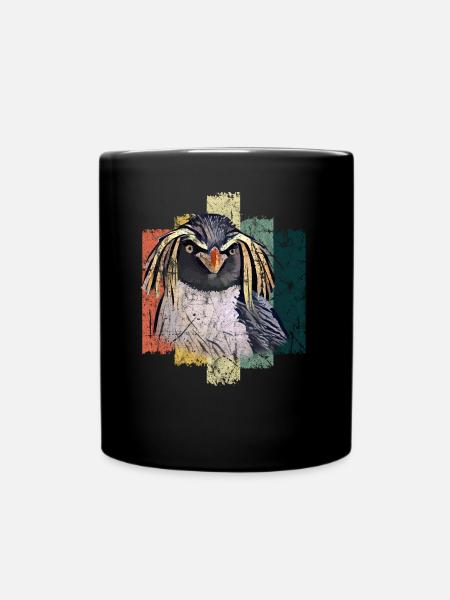 Pinguin Vogel Geschenkidee - Tasse einfarbig - Schwarz