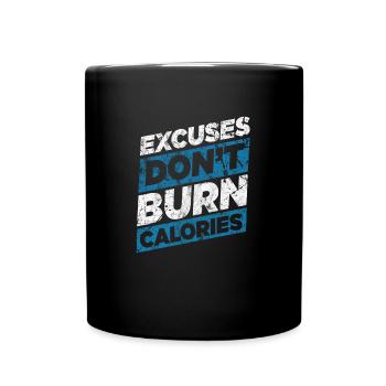 Fitness - Tasse einfarbig - Schwarz - Vorne