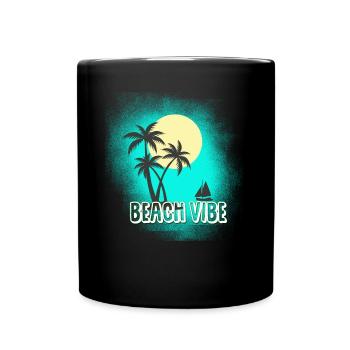 Strand - Tasse einfarbig - Schwarz - Vorne