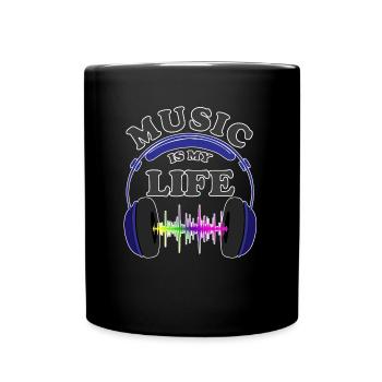 Musik - Tasse einfarbig - Schwarz - Vorne