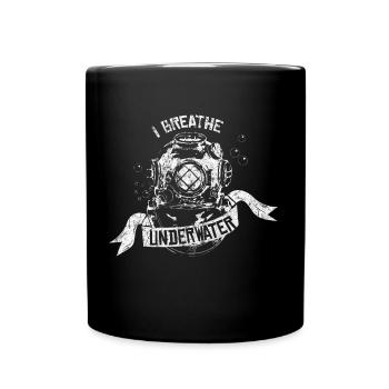 Diving Swimming Gift Idea - Full Colour Mug - black - Front