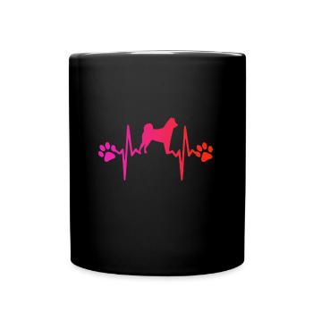 Hund - Tasse einfarbig - Schwarz - Vorne