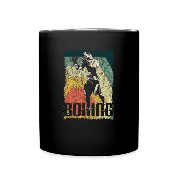 Boxen Kampfsport Handschuhe Geschenkidee - Tasse einfarbig - Schwarz - Vorne