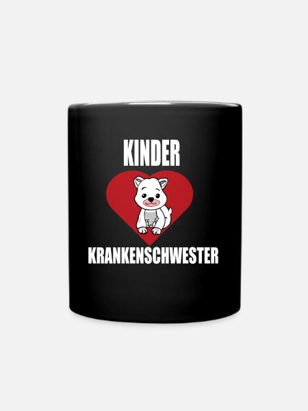 Kinderkrankenschwester Herz Krankenschwester shirt - Tasse einfarbig - Schwarz