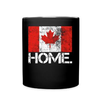 HOME CANADA | USED LOOK | flag - Full Colour Mug - black - Front