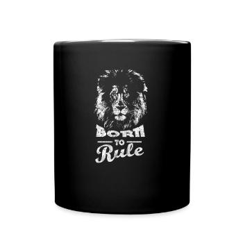 Lion saying - Full Colour Mug - black - Front