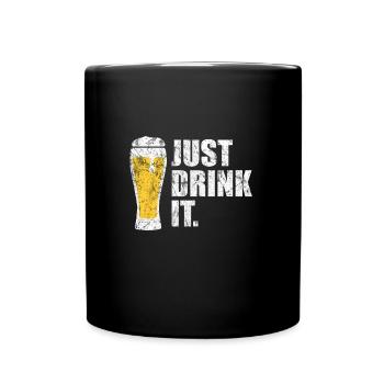 Beer Alcohol Party Gift Idea - Full Colour Mug - black - Front