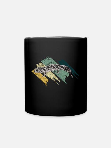 Gecko Echse Tier Geschenkidee - Tasse einfarbig - Schwarz