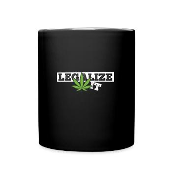 Weed marijuana gift idea - Full Colour Mug - black - Front