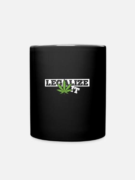Weed Marihuana Geschenkidee - Tasse einfarbig - Schwarz