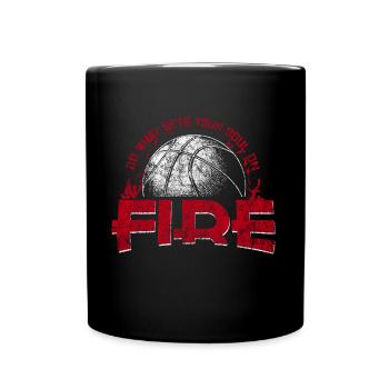 Basketball Spruch - Tasse einfarbig - Schwarz - Vorne
