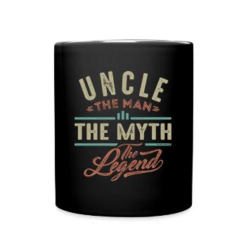 Der Mann Der Mythos Onkel - Tasse einfarbig - Schwarz - Vorne