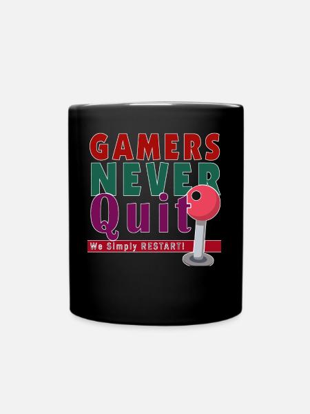 Zocken Gaming Geschenkidee Nerd - Tasse einfarbig - Schwarz