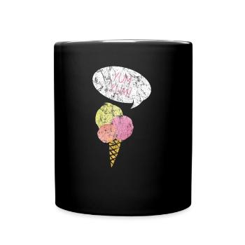 Ice cream summer gift idea - Full Colour Mug - black - Front