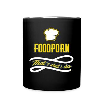 Chef chef chef cuisinier cadeau Foodporn Master - Mug uni - noir - Devant