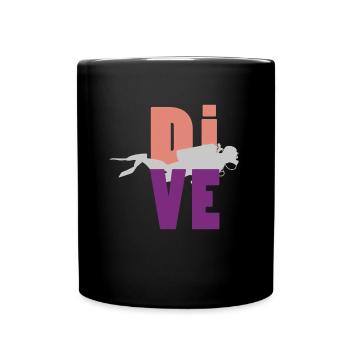 Tauchen - Tasse einfarbig - Schwarz - Vorne