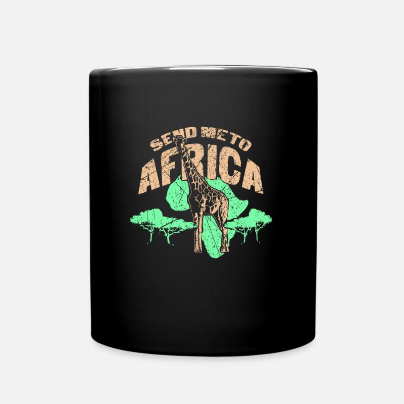 Afrika Safari - Tasse einfarbig - Schwarz