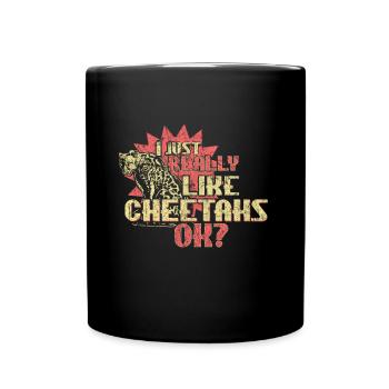 Cheetah Safari - Full Colour Mug - black - Front