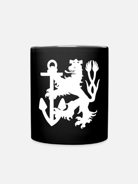 Düsseldorf - Düsseldorfer Löwe - Tasse einfarbig - Schwarz