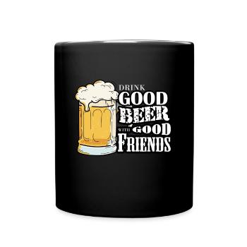 bière - Mug uni - noir - Devant