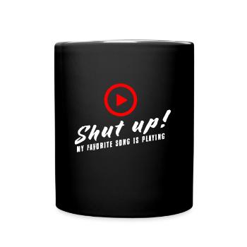 Musik Musiker Kopfhörer Geschenkidee - Tasse einfarbig - Schwarz - Vorne