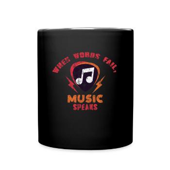 Musik Musiker Kopfhörer Geschenkidee - Tasse einfarbig - Schwarz - Vorne