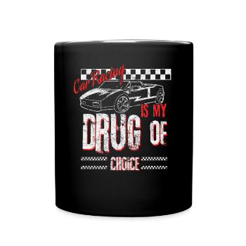 Auto Spruch - Tasse einfarbig - Schwarz - Vorne