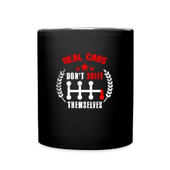 Auto - Tasse einfarbig - Schwarz - Vorne