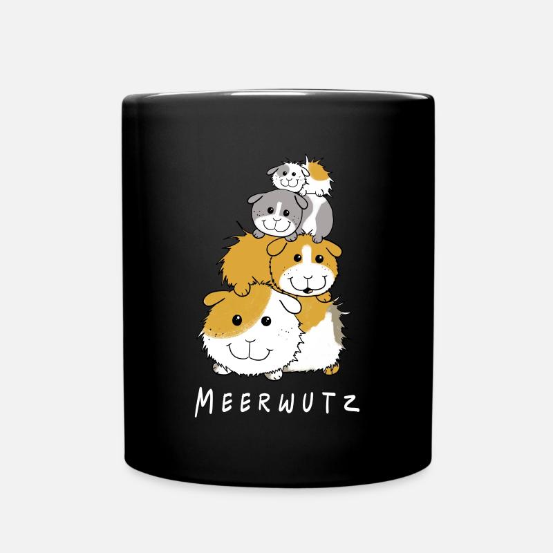 Happy Meerschweinchen I Meersau Geschenk I Fun - Tasse einfarbig - Schwarz