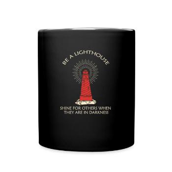 Segeln - Tasse einfarbig - Schwarz - Vorne