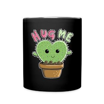 Kawaii Hug Me Cactus I Katus Funshirt Manga - Full Colour Mug - black - Front