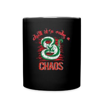 Schlange Reptil Gift Geschenkidee - Tasse einfarbig - Schwarz - Vorne