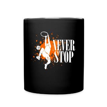 Basketball basket sports gift idea - Full Colour Mug - black - Front