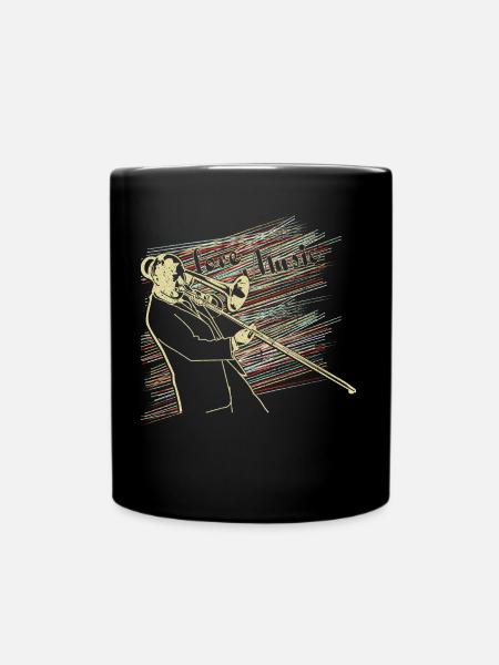 Musik Posaune - Tasse einfarbig - Schwarz