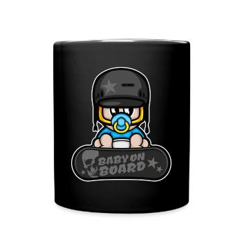 baby wintersport snowboarden - Tasse einfarbig - Schwarz - Vorne