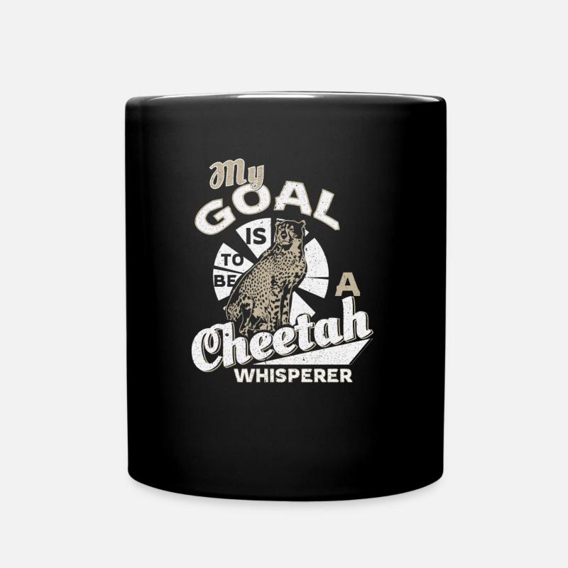 Cheetah safari - Full Colour Mug - black