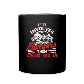 Dire nourriture - Mug uni - noir - Devant