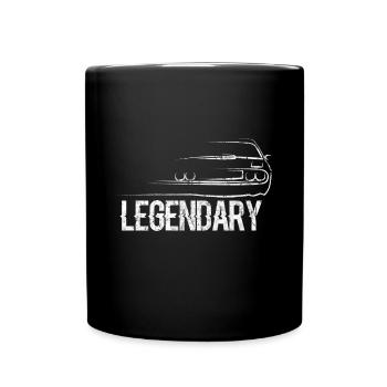 Auto Motor Geschenkidee - Tasse einfarbig - Schwarz - Vorne