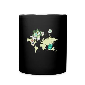 Voyages - Mug uni - noir - Devant