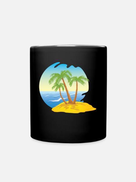 Insel - Tasse einfarbig - Schwarz