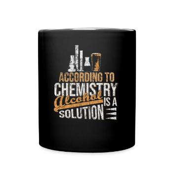 Alcohol chemistry gift - Full Colour Mug - black - Front