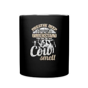 Cow saying - Full Colour Mug - black - Front