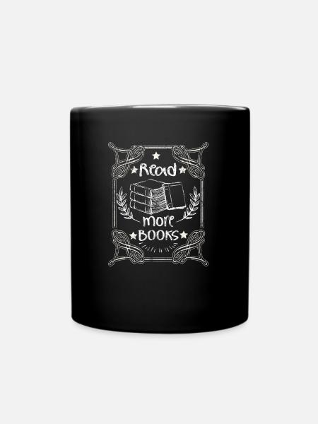 Books - Full Colour Mug - black