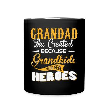 Granddad Hero - Tasse einfarbig - Schwarz - Vorne