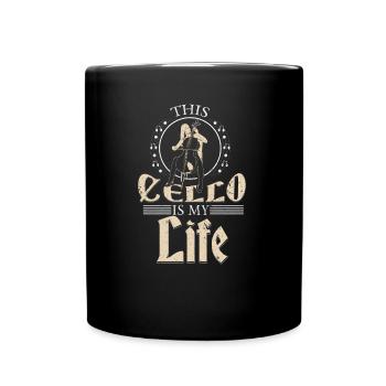 Cello music - Full Colour Mug - black - Front