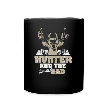 Father chasing gift - Full Colour Mug - black - Front