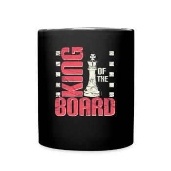 Schach Spruch - Tasse einfarbig - Schwarz - Vorne