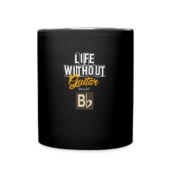 Gitarre - Tasse einfarbig - Schwarz - Vorne